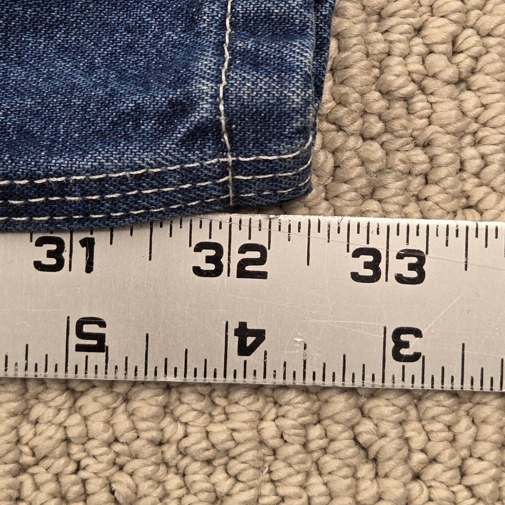 NEW Carhartt B13 DST Loose Original Fit Work Dungaree Jeans Blue Mens 40x32 - Picture 7 of 9